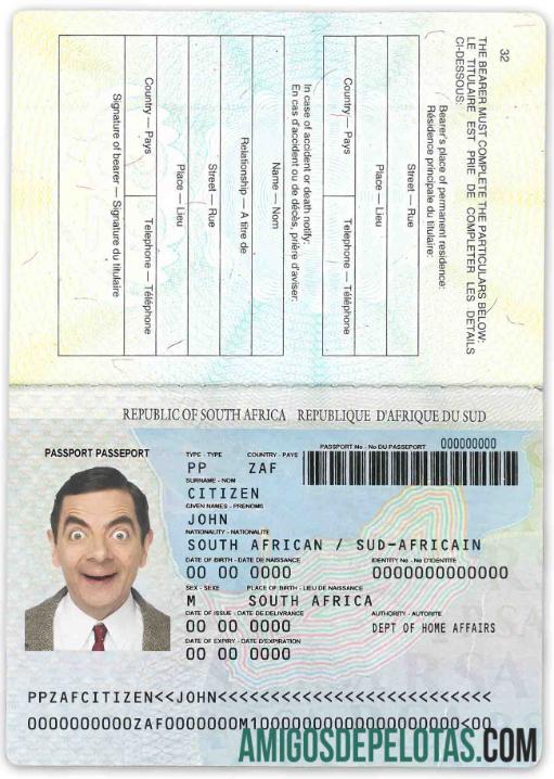 Passaporte da África do Sul (1996 2009) amostra